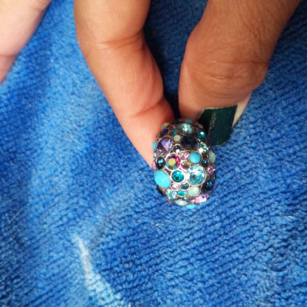 Fossil rhinestone ring